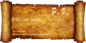 Pécs Vajk névjegykártya