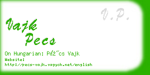 vajk pecs business card